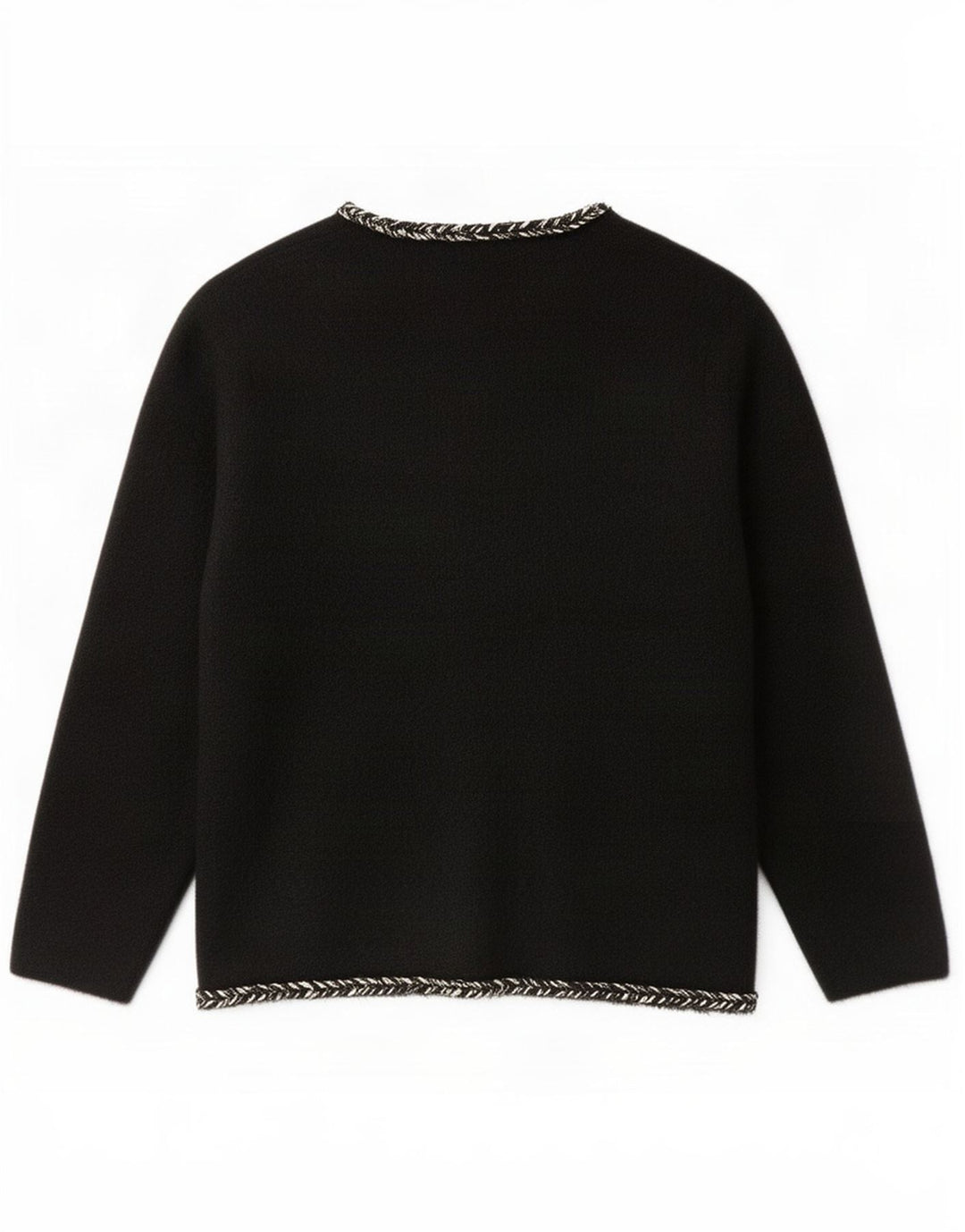 Sweter damski w stylu vintage, UK 12, średni czarny poliamid