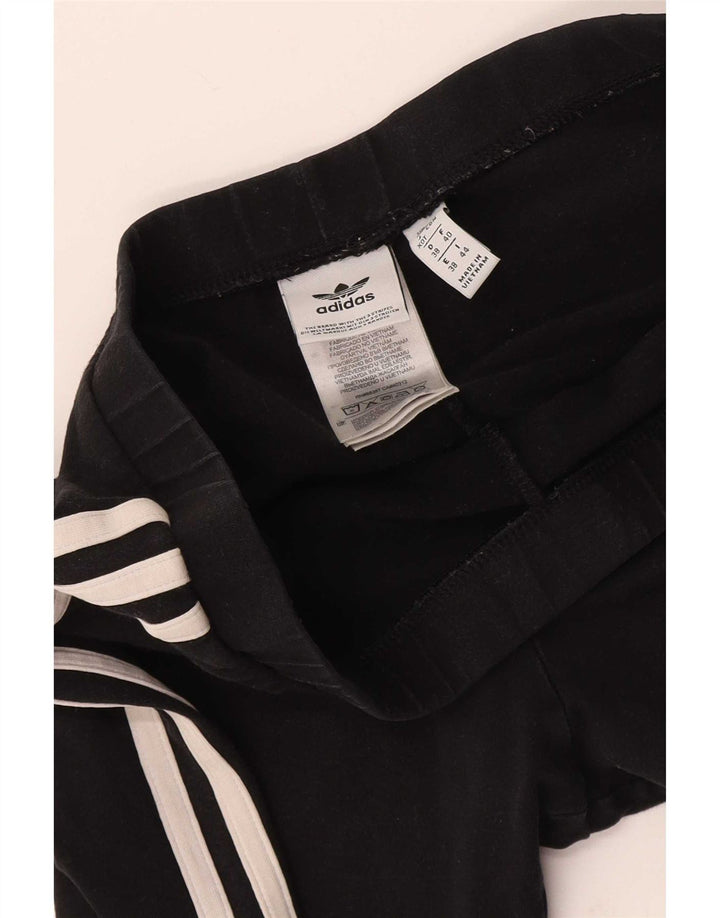 Damskie legginsy Adidas UK 12, średnie, czarne, bawełniane