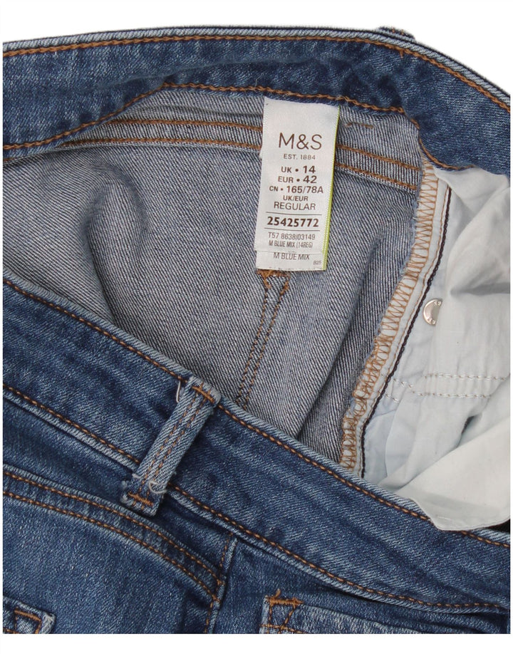 Marks & Spencer Damskie Regularne Jeansy Slim UK 14 Duże W36 L29 Niebieskie Bawełniane