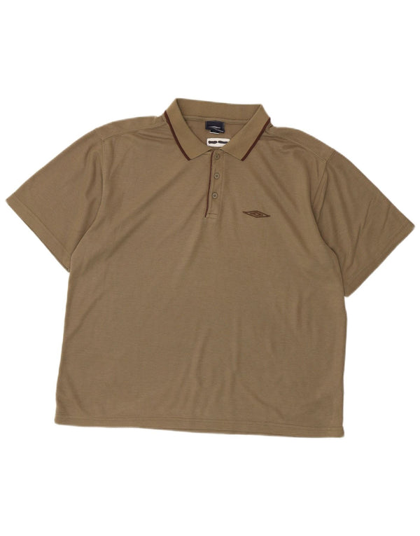 Męska koszulka polo UMBRO, duża, khaki, poliester