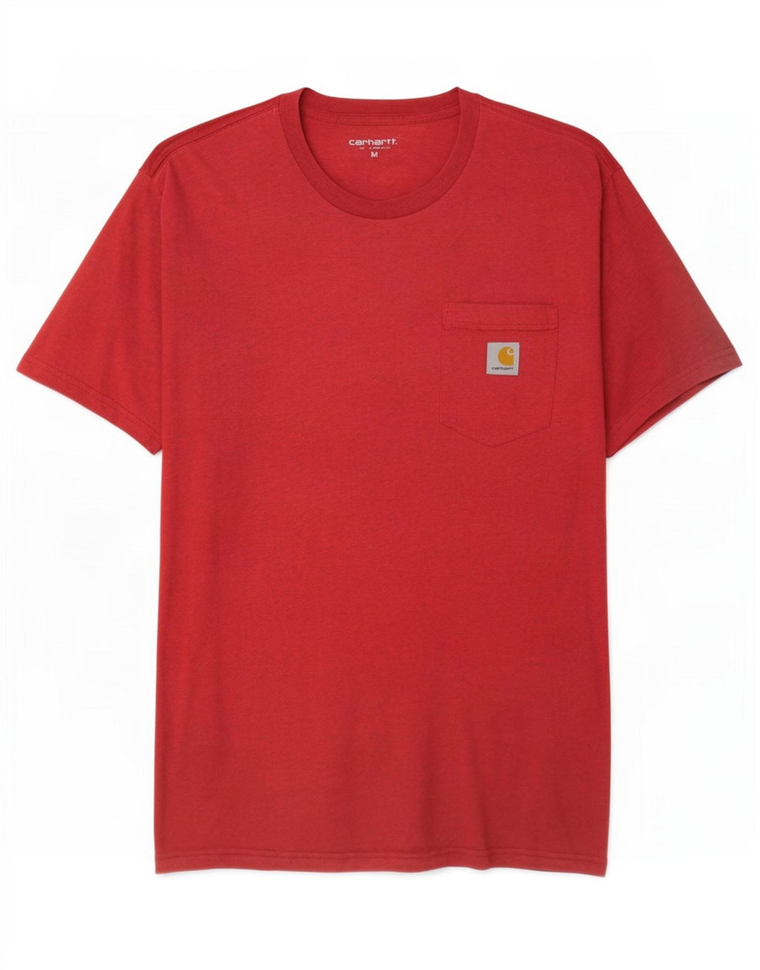 T-shirt męski Carhartt, bawełniany, w kolorze średniej czerwonej plamki