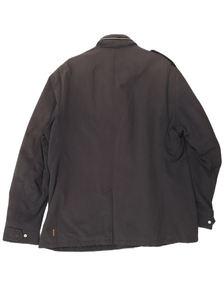 Męska wyściełana kurtka wojskowa Moncler Rozmiar 6 3XL Czarna bawełna
