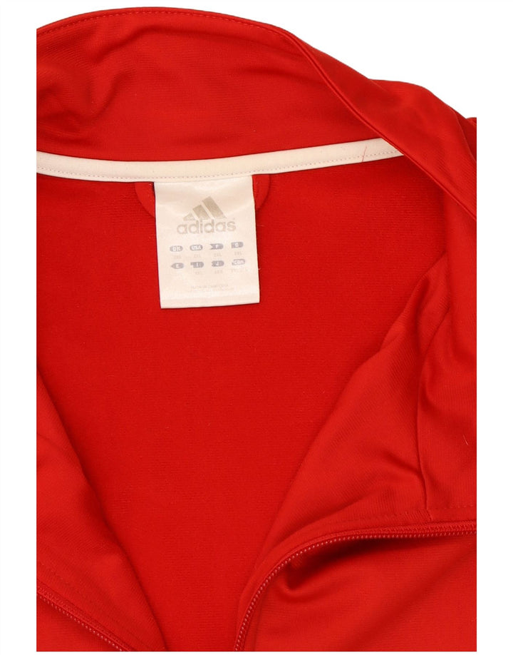 Adidas Męska bluza dresowa Top 2XL Czerwony poliester z blokami kolorów