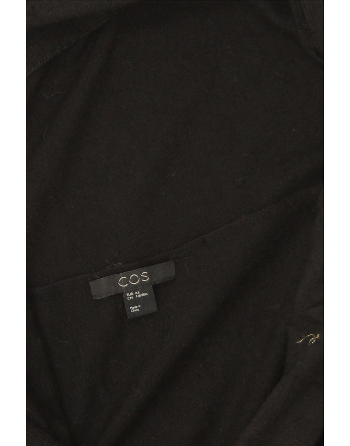 Cos Damski sweter oversize z otwartym kardiganem UK 6 XS, czarna wełna