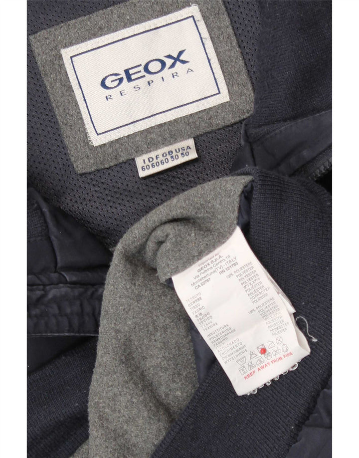 Męska kurtka bomberka Geox Respira UK 50 5XL granatowa, poliestrowa