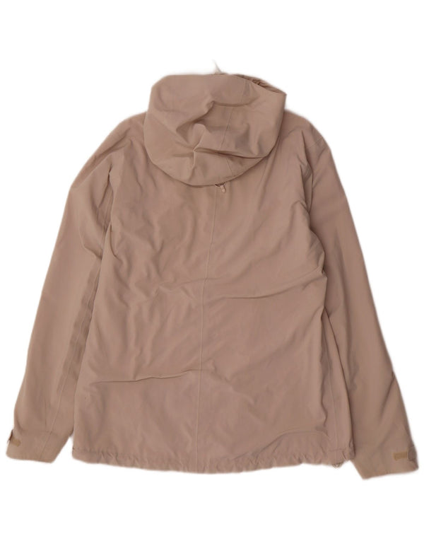 Damska kurtka przeciwdeszczowa z kapturem Jack Wolfskin UK 12, średni różowy poliester