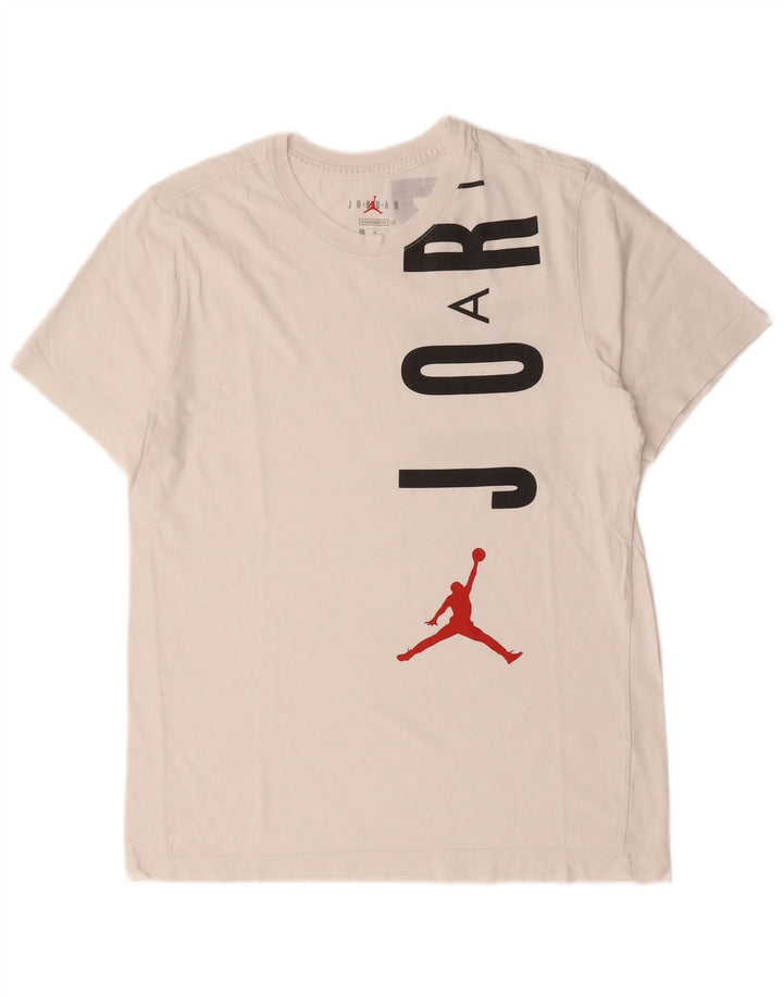 Męski T-shirt z grafiką Jordan o standardowym kroju, średni, biały, bawełniany