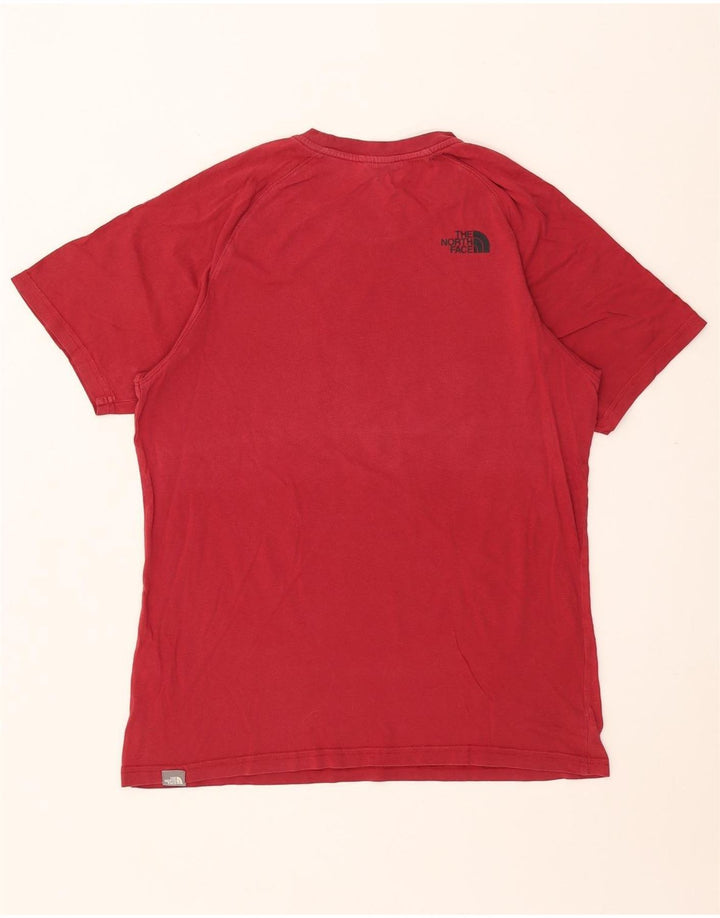 Męski T-shirt z grafiką The North Face, bawełniany, średni czerwony
