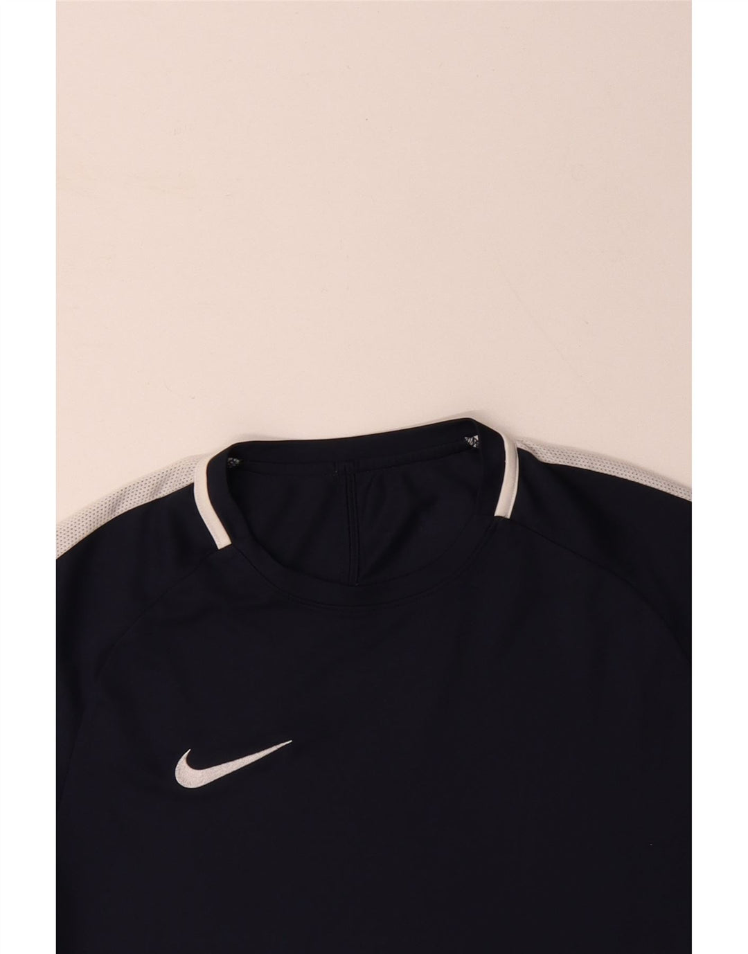 Męski T-shirt NIKE Dri Fit, duży, granatowy poliester z blokami kolorów
