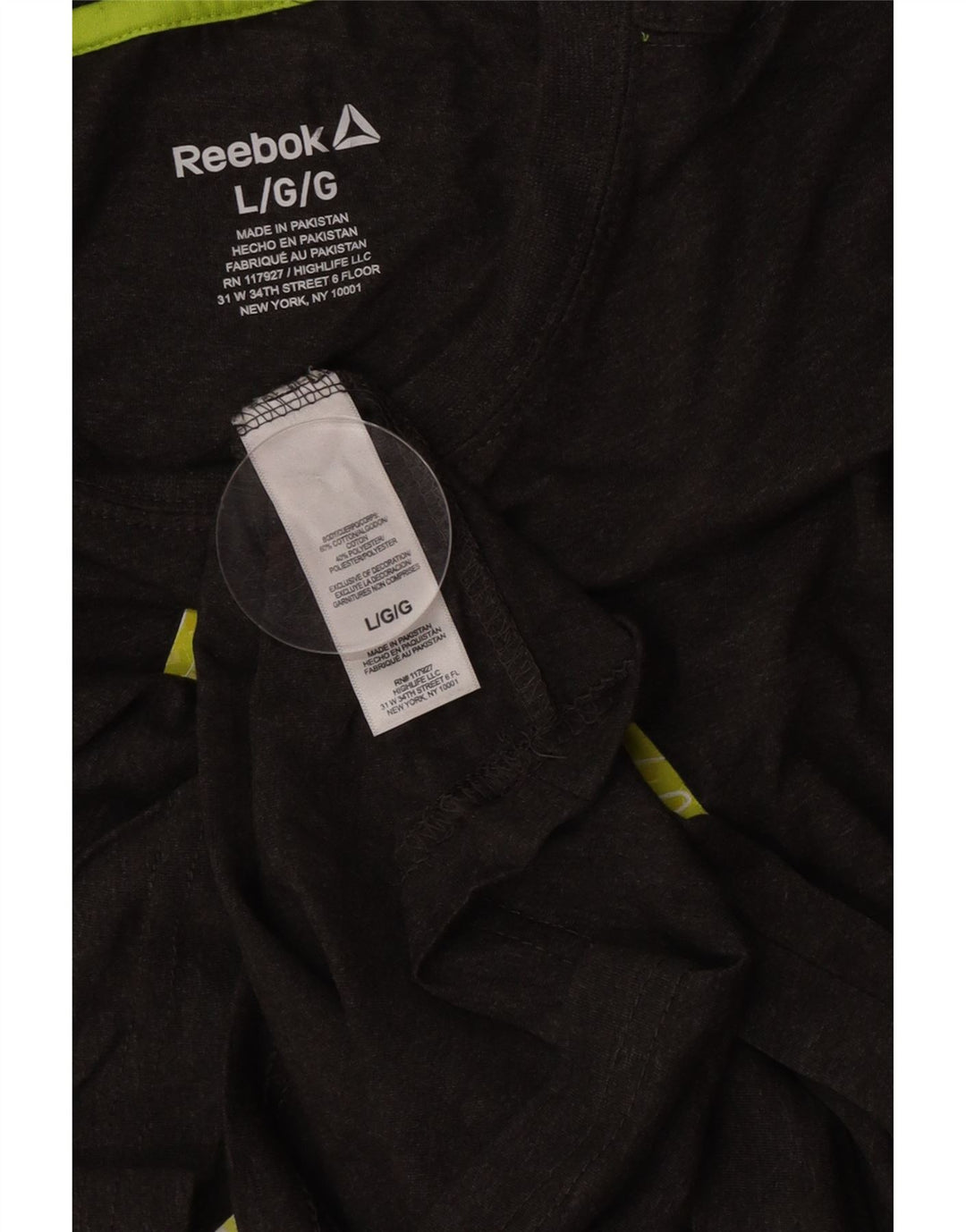 Męski T-shirt Reebok z grafiką, duży, szary, bawełniany