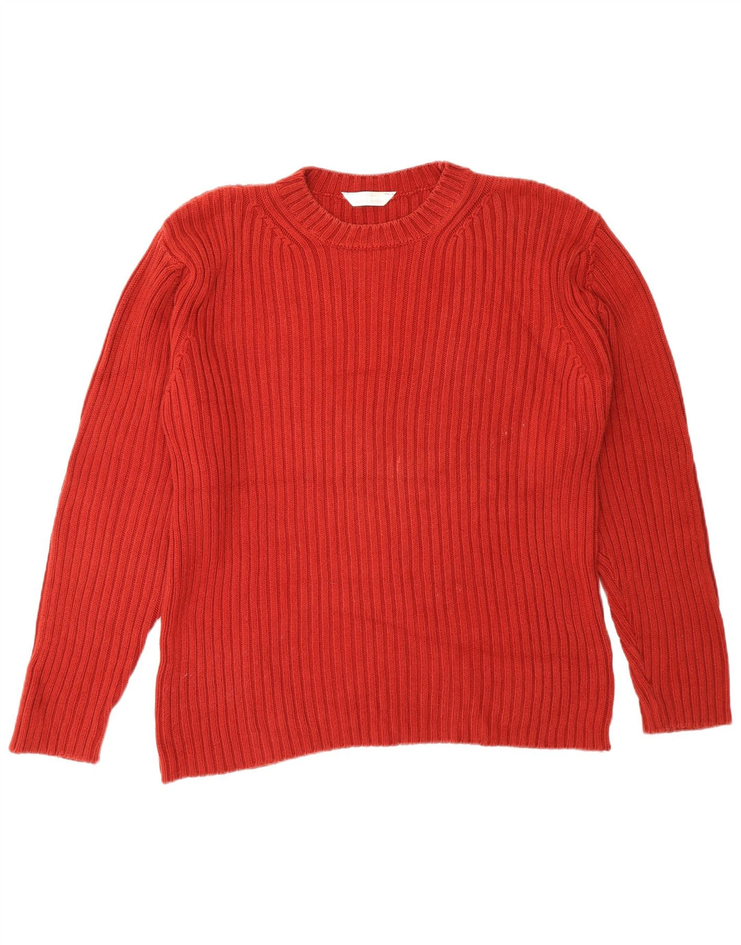 Marks & Spencer Męski sweter St. Michael z okrągłym dekoltem, duży, czerwony, klasyczny