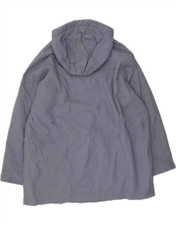 EDDIE BAUER Womens Hooded Windbreaker Coat UK 20 2XL Blue Polyester Vintage Eddie Bauer and Second-Hand Eddie Bauer from Messina Hembry 