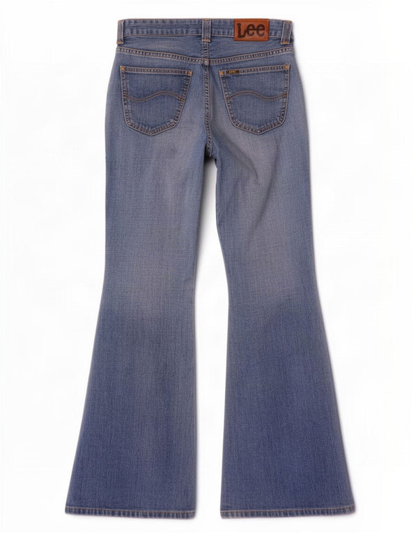 Lee Mens Flared Jeans W32 L33 Blue Cotton