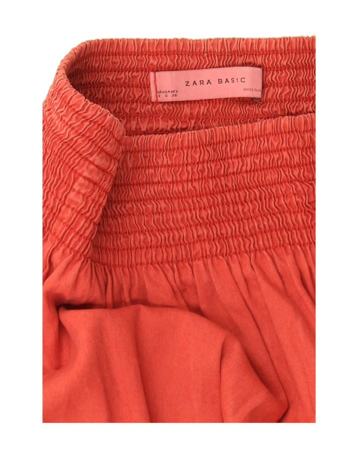 ZARA Womens Mini Skirt Small W26  Red Vintage Zara and Second-Hand Zara from Messina Hembry 