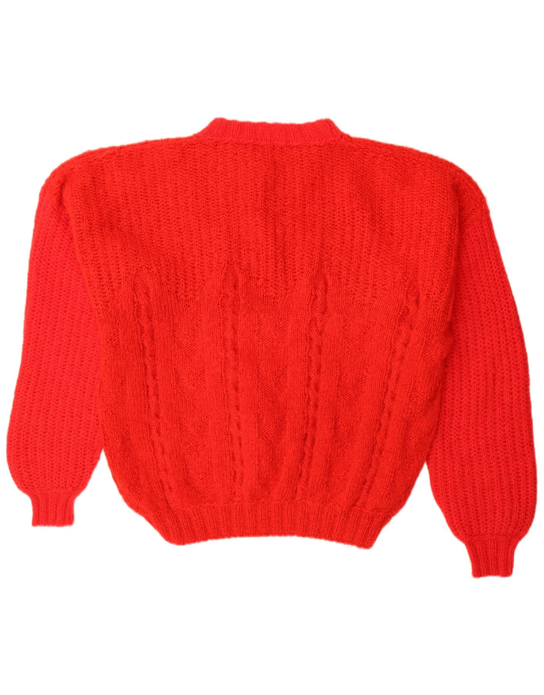 Vintage męski sweter z golfem, duży, czerwony