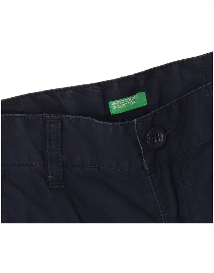 Męskie spodenki Chino Benetton W30 Medium Granatowe