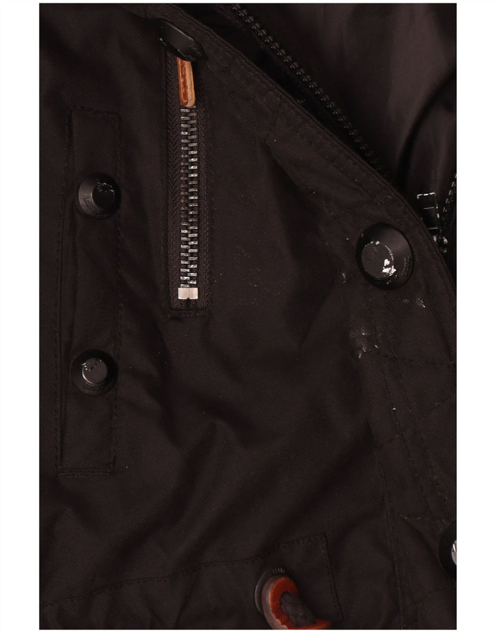 Damska kurtka parka KHUJO UK 14, średni czarny poliester