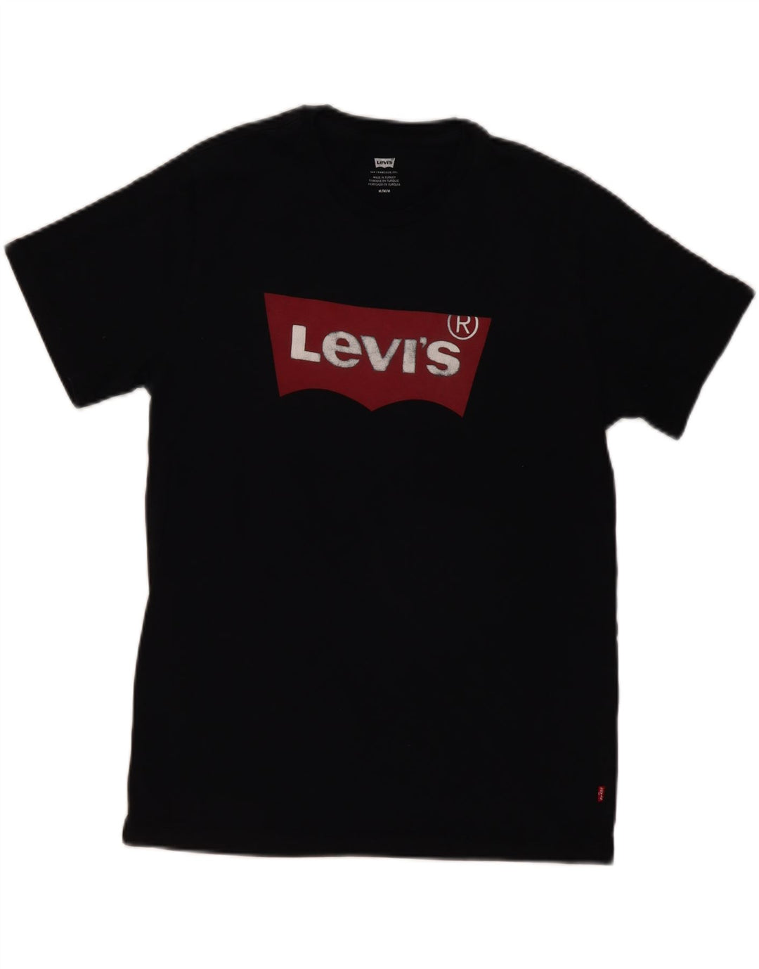 Męska koszulka z grafiką Levi's, średnia czarna bawełna