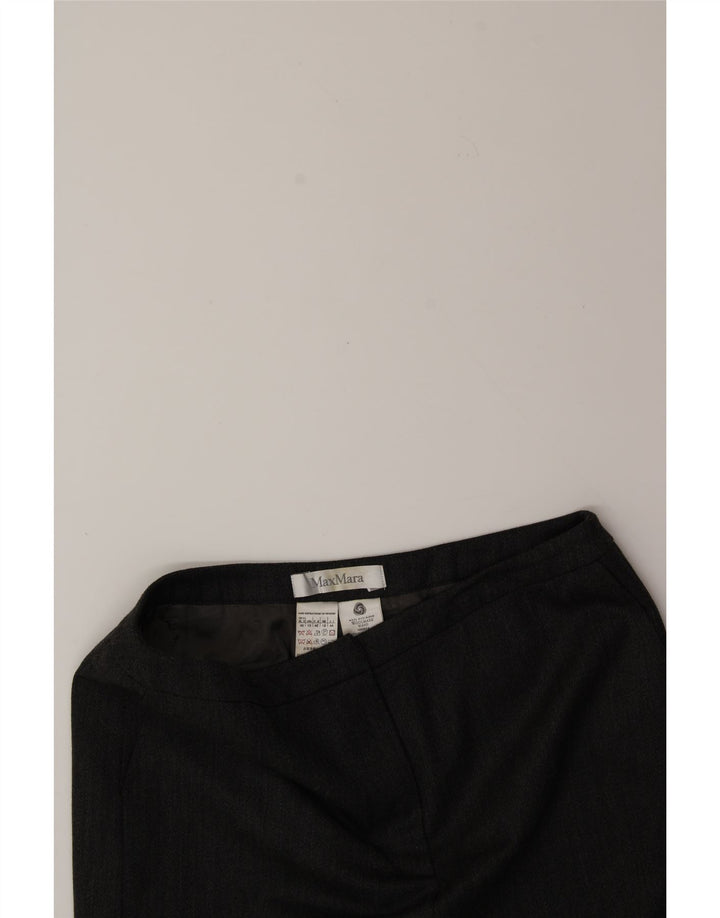 MAX MARA Womens Straight Skirt UK 12 Medium W30  Grey Wool Vintage Max Mara and Second-Hand Max Mara from Messina Hembry 