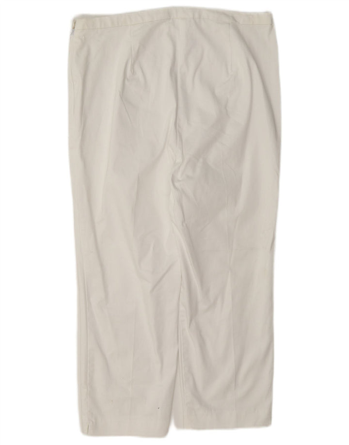 Spodnie damskie Capri Marks & Spencer UK 12 Medium W30 L21 Biała bawełna