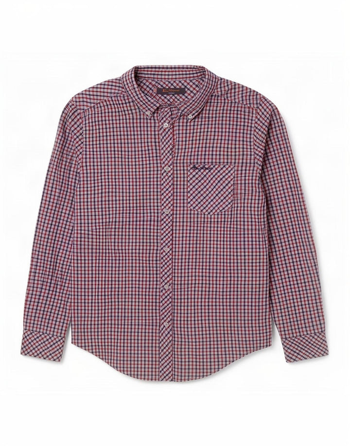 Męska koszula Ben Sherman Heritage, duża, bawełniana w czerwoną kratę