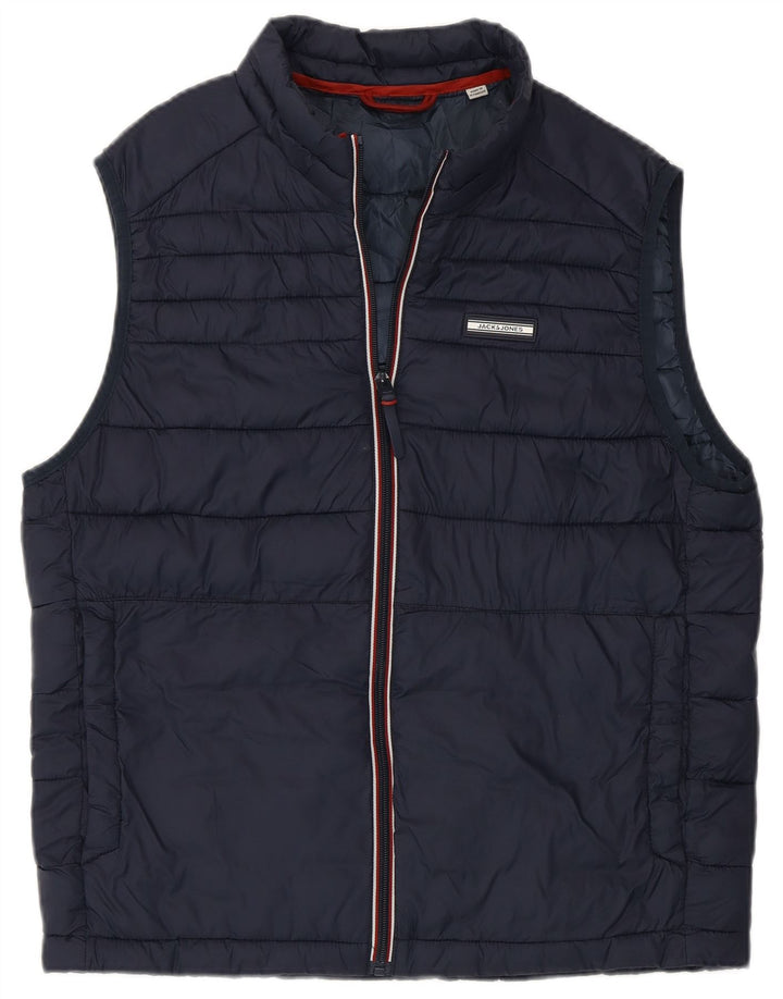 Męska wyściełana kamizelka Jack & Jones UK 36, mała, granatowa