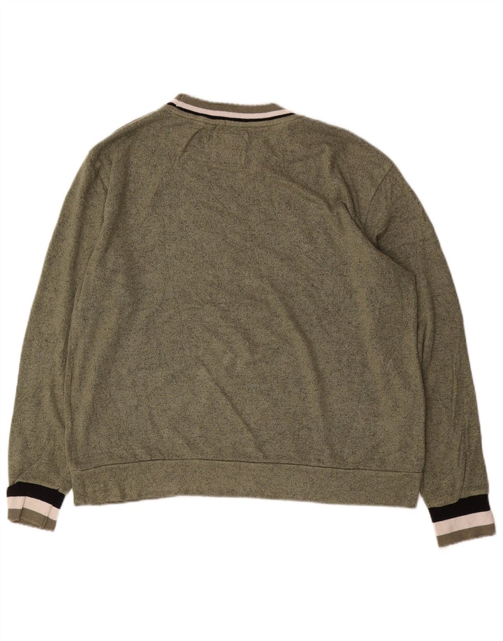 Damski sweter SUPERDRY Crop Graphic UK 14, duży, zielony nakrapiany