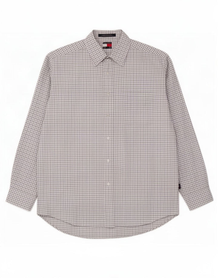 Koszula męska Tommy Hilfiger, duża, bawełniana w białą kratkę