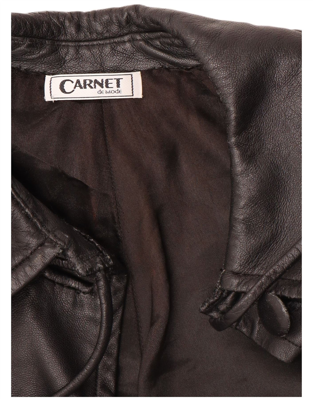 Damski płaszcz skórzany Carnet UK 18 XL, czarny