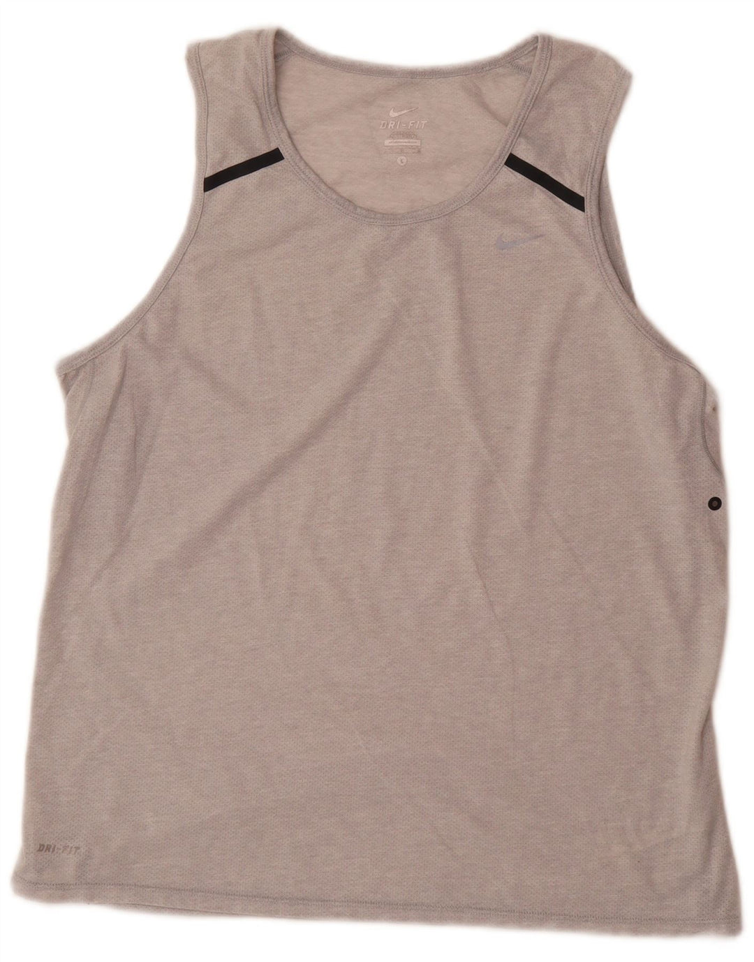 Męska kamizelka Nike Dri Fit, duża, szara, poliestrowa z blokami kolorów
