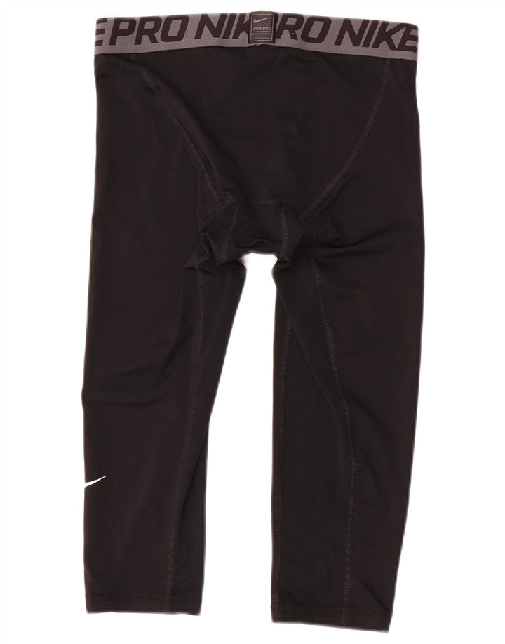Męskie legginsy Nike Compression Graphic Capri, średnie czarne