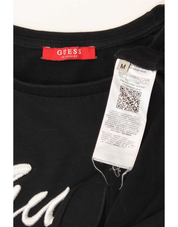 Damska bluza Guess z grafiką, UK 8, mała, czarna, bawełniana