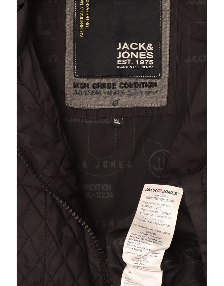Męska pikowana kurtka Jack & Jones UK 44 2XL Szary nylon
