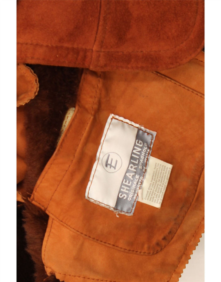Vintage męska kurtka Shearling UK 40 Large Brown Shearling