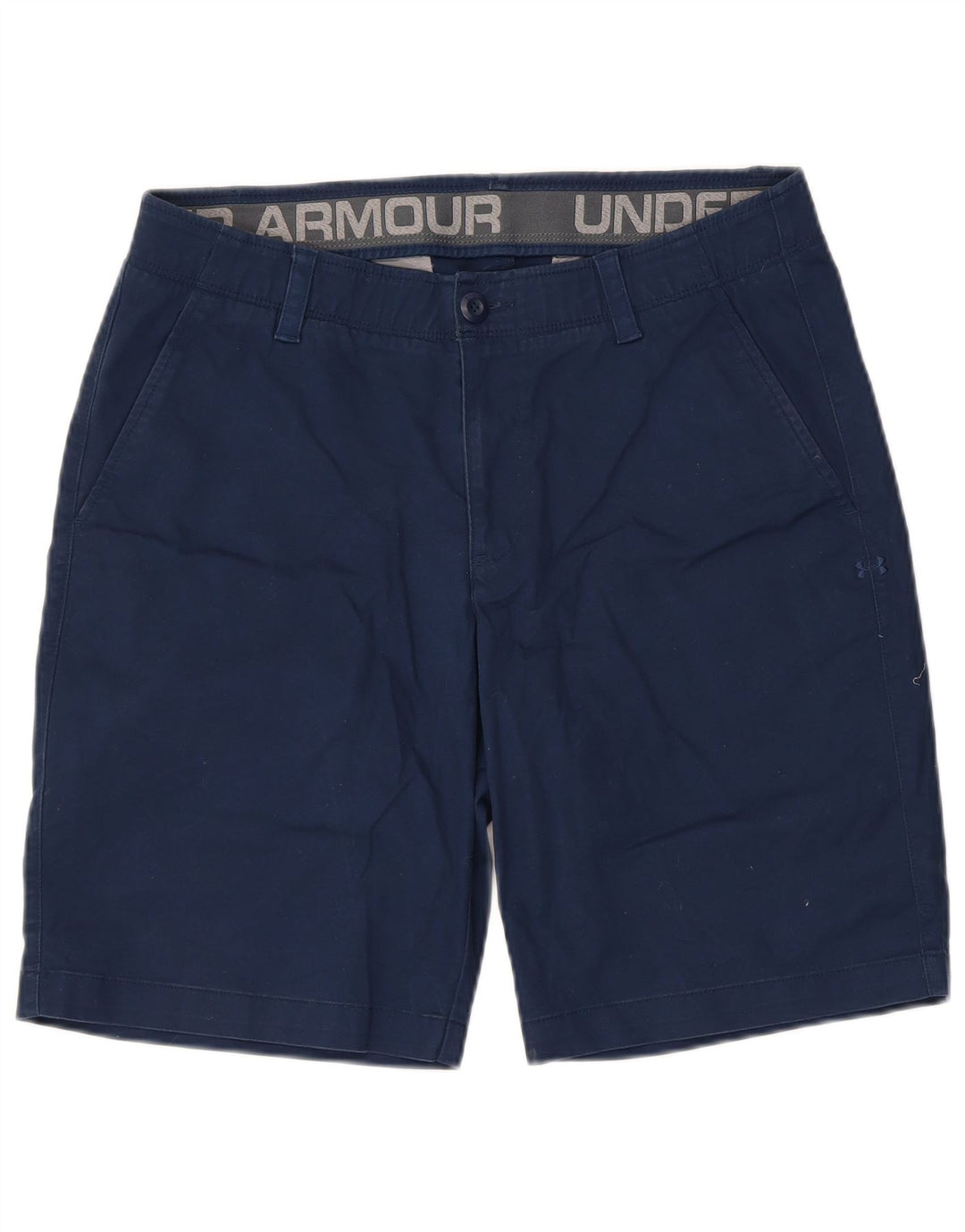 Męskie spodenki Chino UNDER ARMOUR W34, duże, granatowe, bawełniane