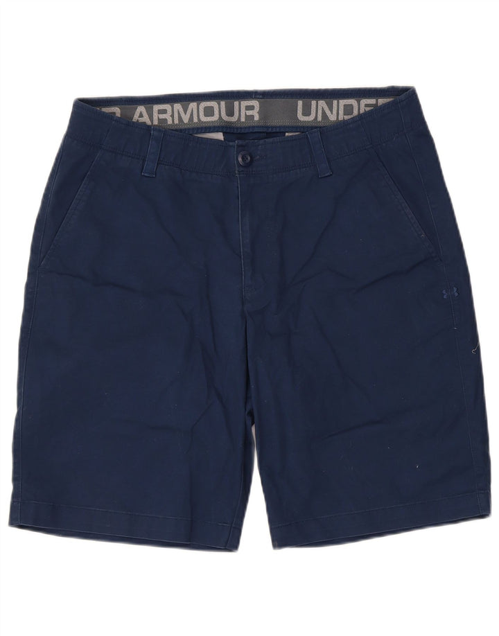 Męskie spodenki Chino UNDER ARMOUR W34, duże, granatowe, bawełniane