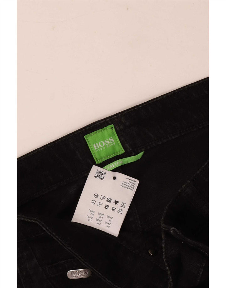 Męskie jeansy slim Hugo Boss W34 L32 Czarne bawełniane