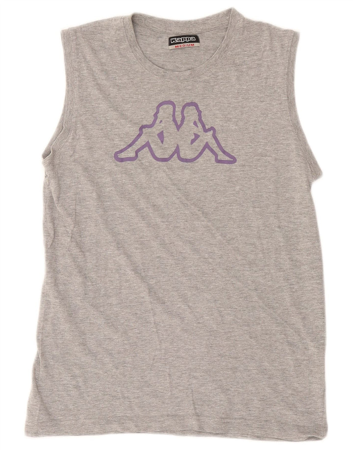 Damska kamizelka z grafiką Kappa UK 14, średnia szara bawełna