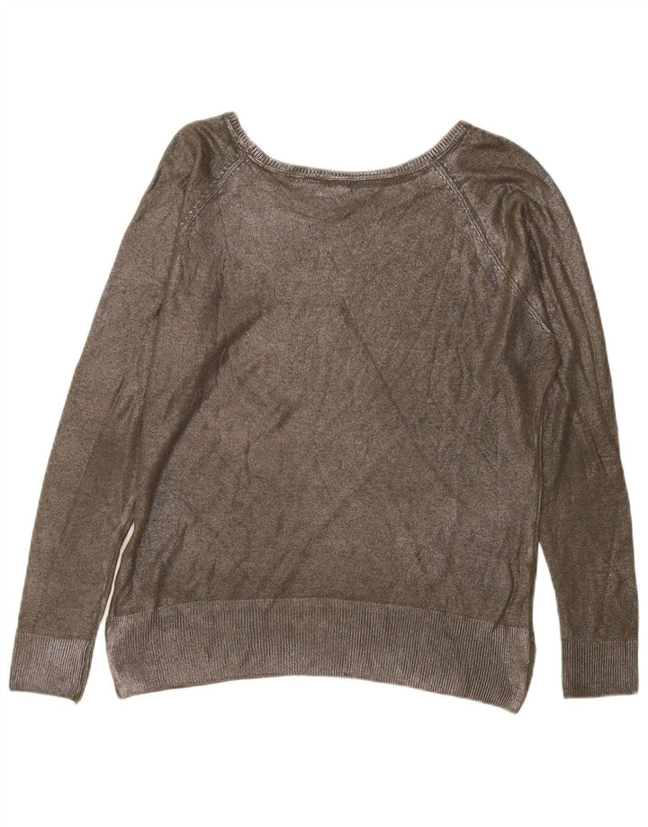 Sweter damski Zara z dekoltem w łódkę, UK 14, średni khaki
