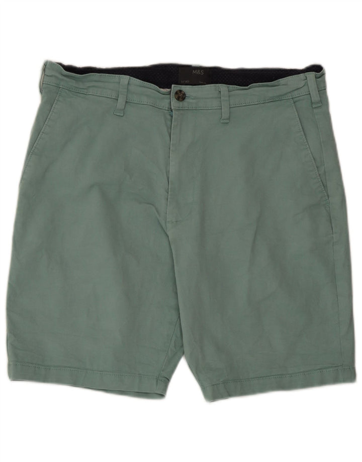 Męskie spodenki Chino Marks & Spencer W34, duże, zielone, bawełniane