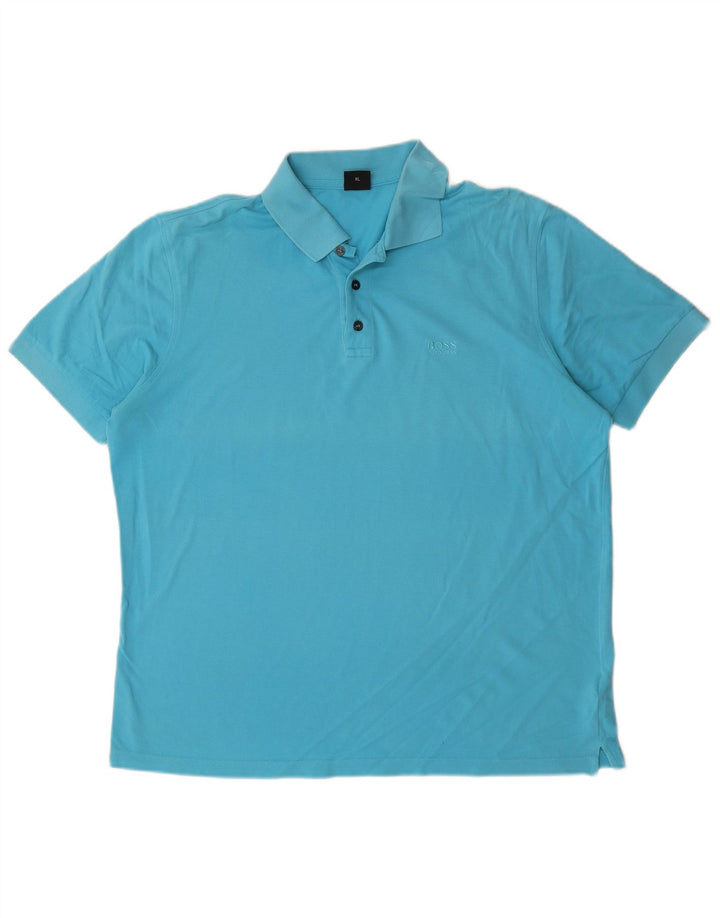 Męska koszulka polo Hugo Boss XL, niebieska, bawełniana