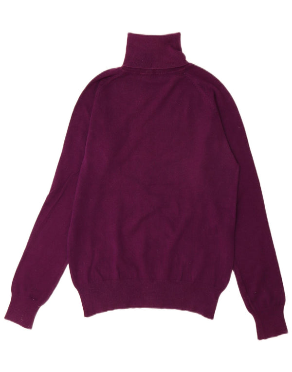 Sweter damski Zara z wywijanym dekoltem UK 14, duży, fioletowy, bawełniany