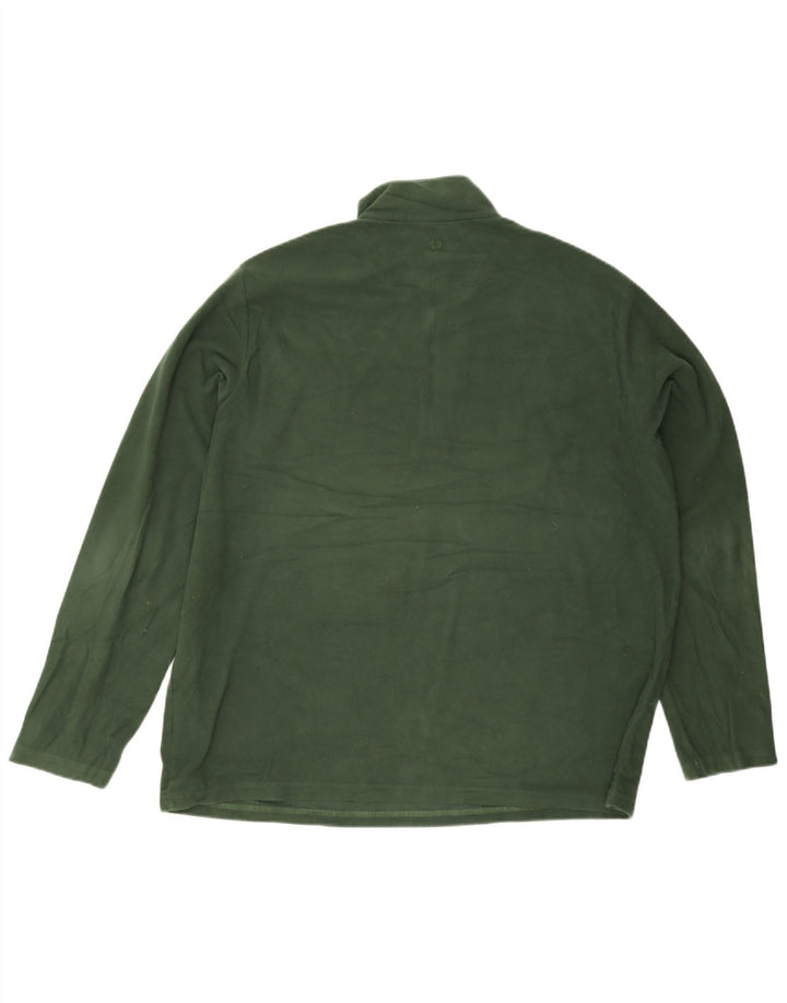Męski sweter polarowy Mountain Warehouse z zamkiem błyskawicznym, 2XL, zielony poliester