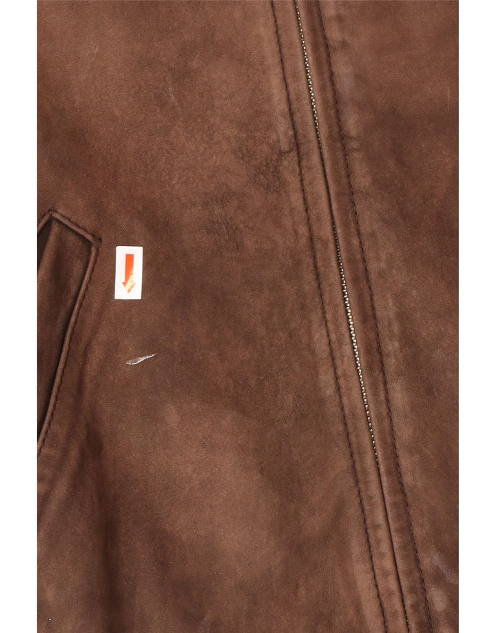 Vintage męska kurtka skórzana UK 42 XL brązowa skóra