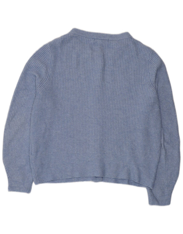 Marks & Spencer Damski sweter o luźnym kroju, UK 16, duży, niebieski akryl
