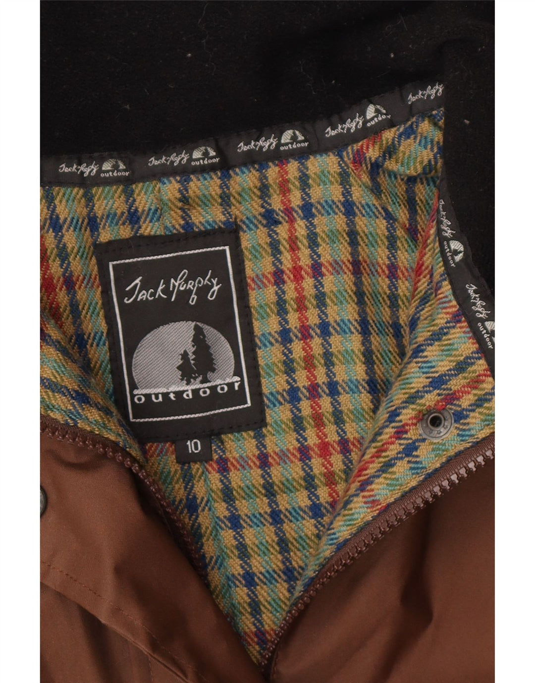 JACK MURPHY Womens Windbreaker Coat UK 10 Small  Brown Polyester Vintage Jack Murphy and Second-Hand Jack Murphy from Messina Hembry 