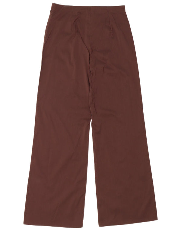 Marella Damskie spodnie codzienne z szerokimi nogawkami EMME UK 14 Large W32 L33 Brown