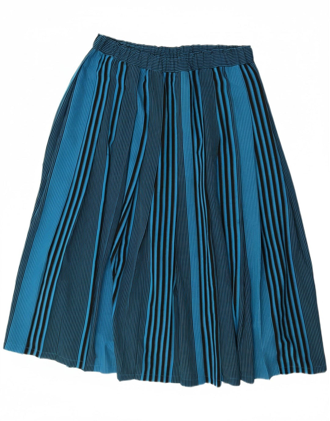 Damska plisowana spódnica VINTAGE IT 44 Medium W32 Niebieski poliester w paski