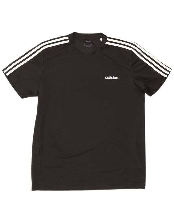 Męski T-shirt ADIDAS Climalite, duży, czarny, poliester