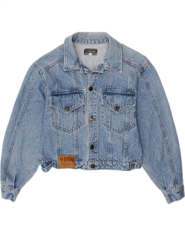 STEFANEL Boys Denim Jacket 11-12 Years Large Blue Cotton Vintage Stefanel and Second-Hand Stefanel from Messina Hembry 